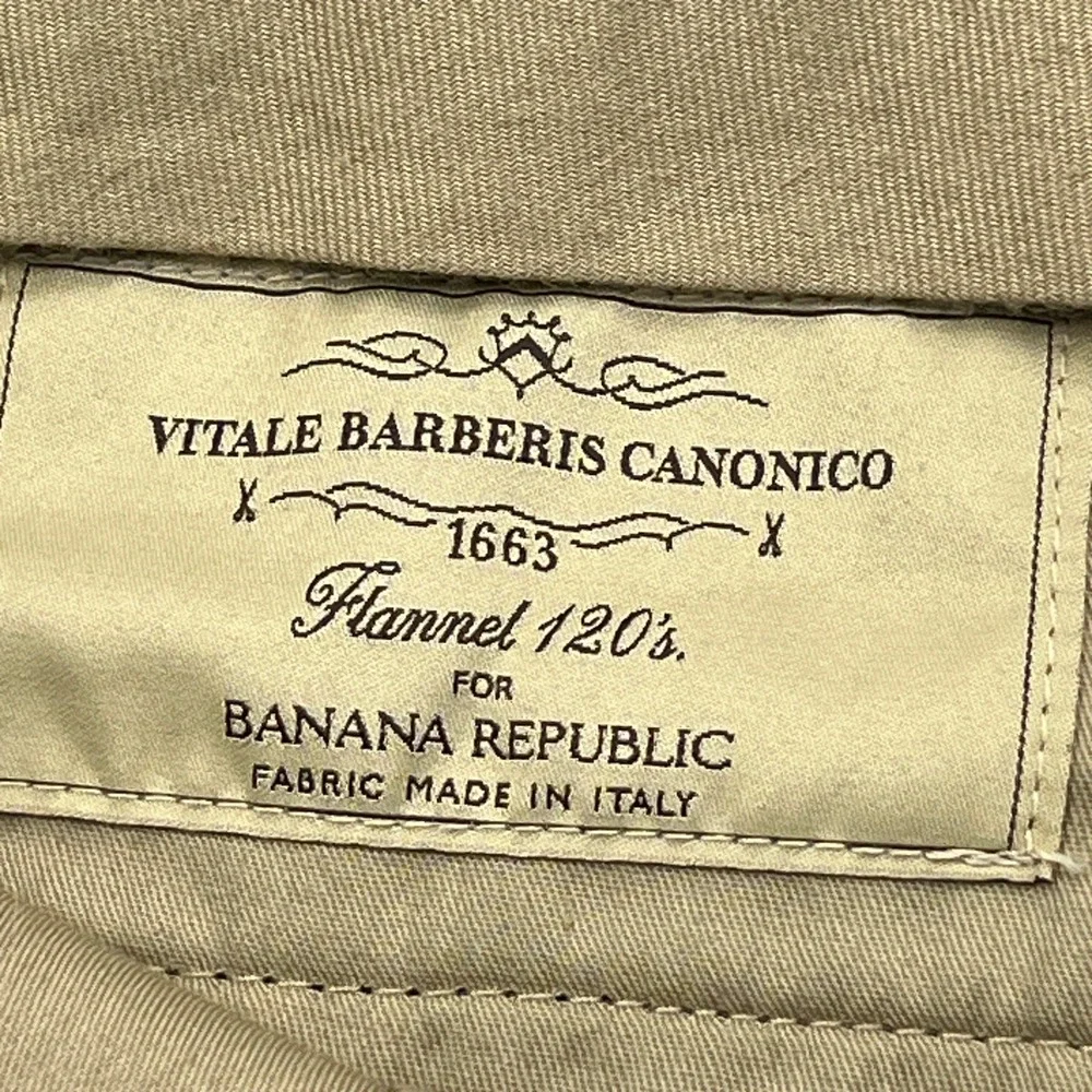 Banana Republic Dress Pants Men 40x32* Wool Taper Vitale Barberis Canonico Italy